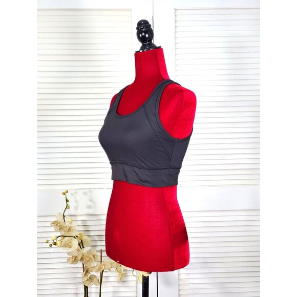 Athleta Women's Black Raceback Key Hole Back Lightly Lined Sports Bra Sz M 1031 - Picture 3 of 9